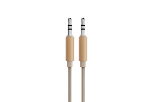 Fabric audio cable Gold Tone